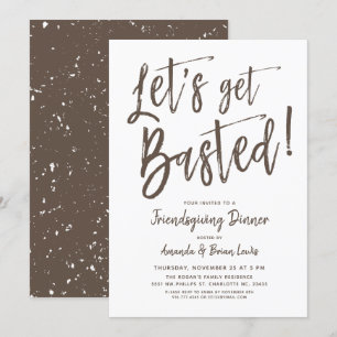 Låt oss att bli avslagen   Friendsgiving Party Inbjudningar