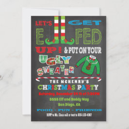 Låt oss att få fram Chrismas Party Elf-inbjudan Inbjudningar