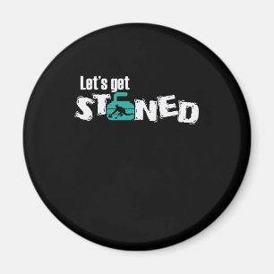Låt oss att få stonat Curling Wintersport Magnet