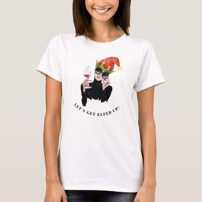 Låt oss att få upp flickorna i natten t shirt (Framsida)