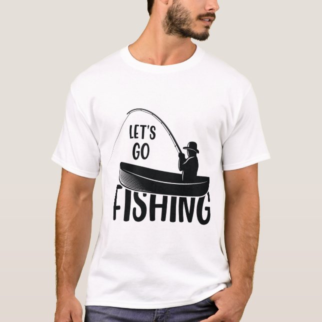 Låt oss att fiska t shirt (Framsida)