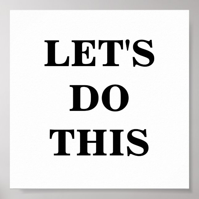 Låt oss att göra denna minimalistiska Poster (Framsidan)