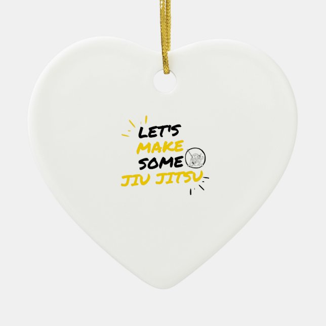 Låt oss att göra lite jiu jitsu julgransprydnad keramik (Framsidan)