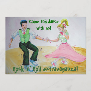 Låt oss att vrida rock and roll inbjudningar