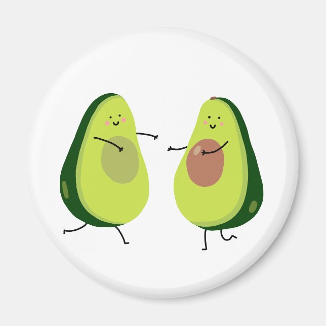 LÅT OSS AVOCUDDLE, AVOCADO DESIGN MAGNET (Framsidan)