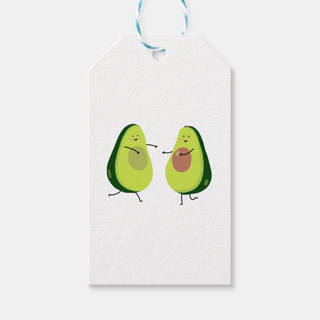 LÅT OSS AVOCUDDLE, AVOCADO DESIGN PRESENTETIKETT (Framsidan)