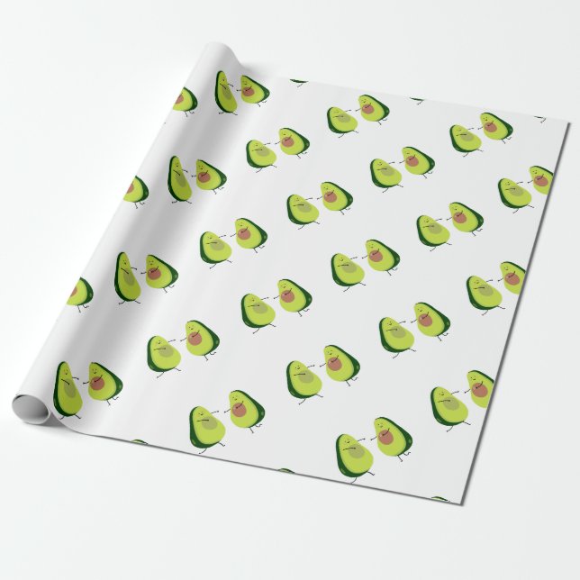 LÅT OSS AVOCUDDLE, AVOCADO DESIGN PRESENTPAPPER (Utrullad)