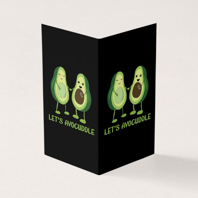 Låt oss Avocuddle - Funny Avocado Pun Kort (Utsida)