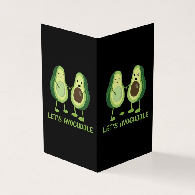Låt oss Avocuddle - Funny Avocado Pun Kort (Utsida)