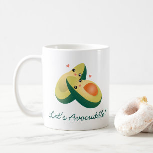 Låt oss Avocuddle Funny Cute Avocados Pun Humor Kaffemugg