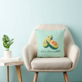 Låt oss Avocuddle Funny Cute Avocados Pun Humor Kudde