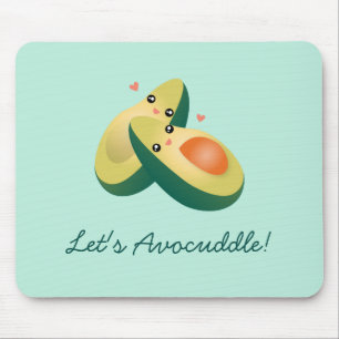 Låt oss Avocuddle Funny Cute Avocados Pun Humor Musmatta