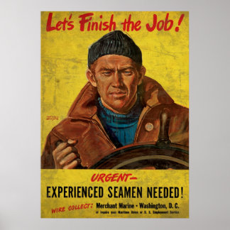 Låt oss Avsluta det jobberfarna Seamen som behövs Poster