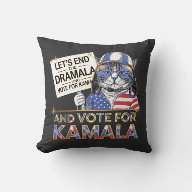 Låt oss avsluta Dramala och rösta för Kamala Kudde (Framsida)