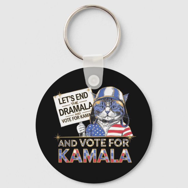 Låt oss avsluta Dramala och rösta för Kamala Nyckelring (Framsida)