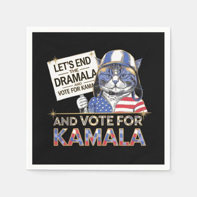 Låt oss avsluta Dramala och rösta för Kamala Pappersservett (Framsidan)