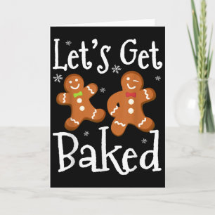 Låt Oss Baka Cookie Bakning Team Pepparkaka Jul Kort