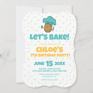 Låt oss Bake! Barn Baking Party Inbjudningar