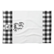 Låt oss Bake Buffalo Play Monogram Black White