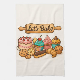 Låt oss Bake Kitchen Towel Kökshandduk