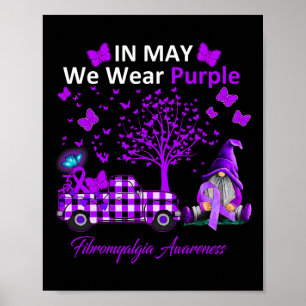 Låt oss Bära Lila Fibromyalgia Awareness Gifts Poster