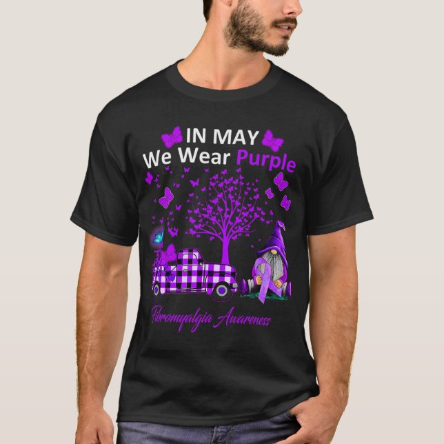 Låt oss Bära Lila Fibromyalgia Awareness Gifts T Shirt (Framsida)