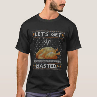 Låt oss Bast Turkey Fall S Ugly Thanksgiving T Shirt