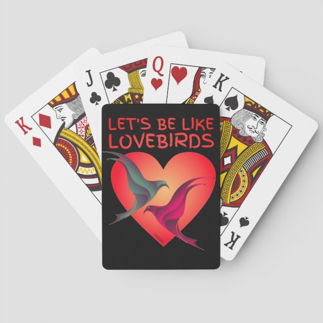 LÅT OSS BE SOM valentines day-presenten LOVEBIRDS Casinokort (Baksidan)