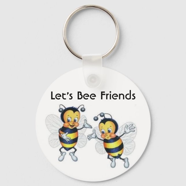 Låt oss Bee Friends Nyckelring (Framsida)