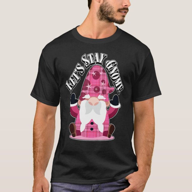 Låt oss Behåll Gnome Rosa Gnome Family Pajama Matc T Shirt (Framsida)
