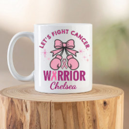 Låt oss bekämpa cancer, medvetenhet om cancer kaffemugg