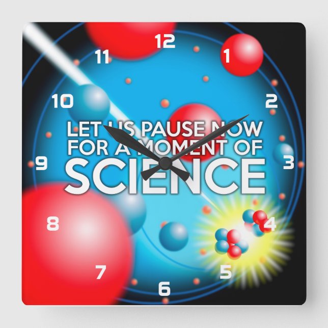 LÅT OSS BEKYMMA OSS NU FÖR ETT VETENSKAP FYRKANTIG KLOCKA (Framsida)