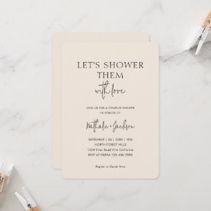 Låt oss bevaka dem med kärlek Boho Shower Bridal Inbjudningar