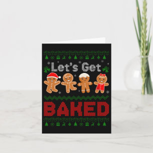 Låt oss bli bakade Cookie Bakning Team Pepparkakor Kort