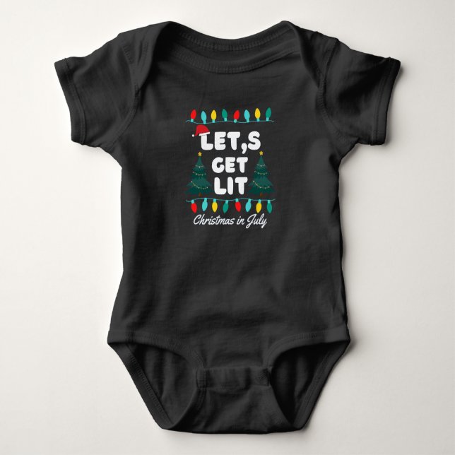 Låt Oss Bli Berusade Jul I Juli T-Shirt (Framsida)