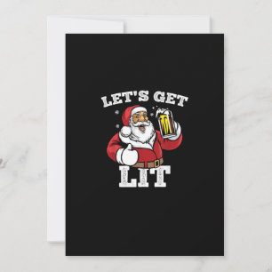 Låt oss bli berusade julen tomte dricka öl jul