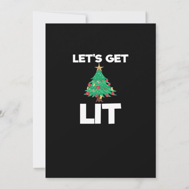 Låt oss bli berusade julgran Holiday Drinking Julkort (Framsida)