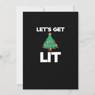 Låt oss bli berusade julgran Holiday Drinking Julkort