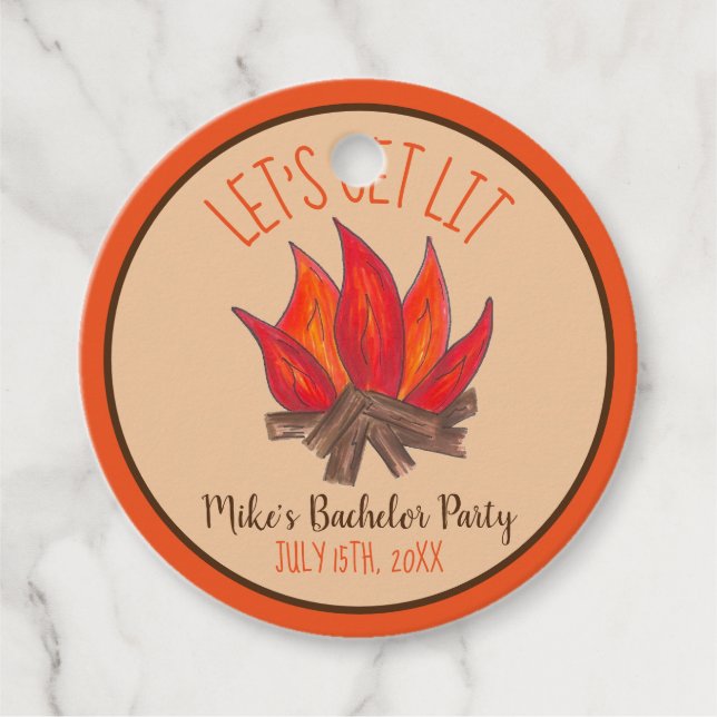 Låt oss bli berusade Sjungmöhippa Möhippa Campingp Gåvor Etiketter (Framsida)