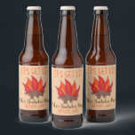 Låt oss bli berusade Spennans sällskap Bachelor-fe Ölflaska Etikett<br><div class="desc">Designen har en originell illustration av en röd och orange lägereld,  med flammor som stiger upp från bruna stockar. Perfekt för en camping- eller friluftsentusiast,  eller en "LET'S GET LIT" temafest för en ungkarl eller 21-årsdag. Anpassa med din information.</div>