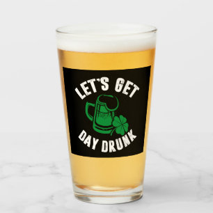 Låt oss bli dagberusad Shamrock St Patricks Day Ir Glaskopp