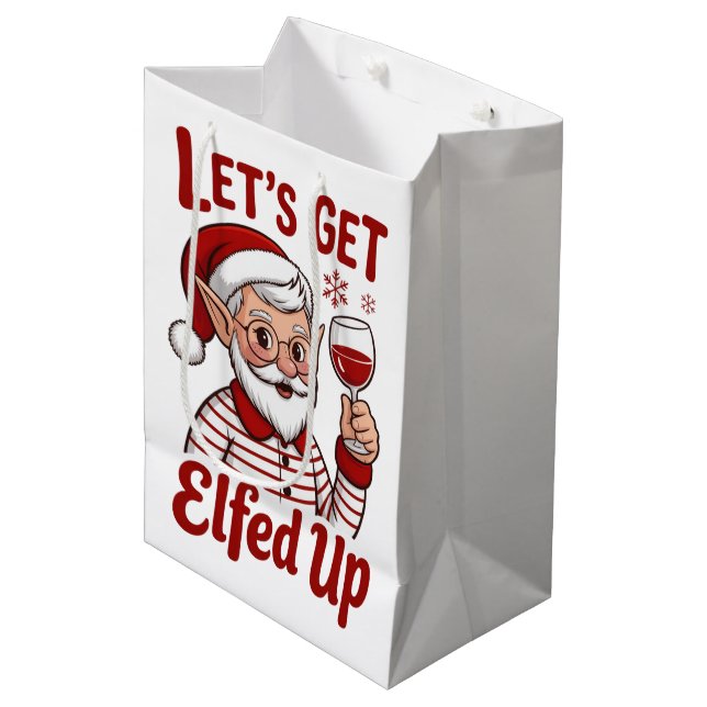 Låt Oss Bli Förtrollade Snarky Julvin Tomte Humor (Framsidan Vinklad)