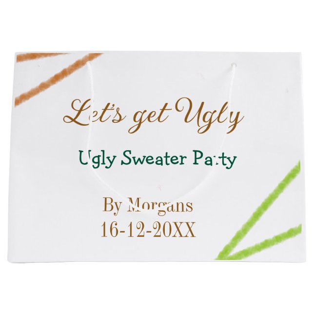 Låt oss bli ful jultomte ful jultröja Partyorange  (Framsidan)