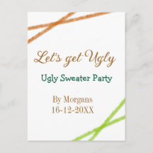 Låt oss bli ful jultomte ful jultröja Partyorange