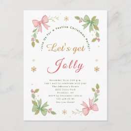 Låt oss bli glatt fantastiska julbåge firande högt helg vykort