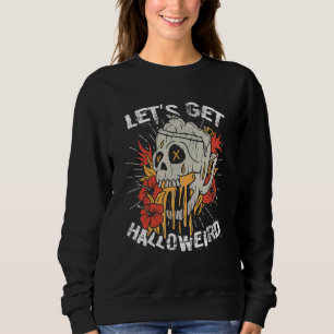Låt Oss Bli Halloweird Skräck Zombie Öl Skräck H T Shirt