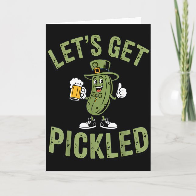 Låt oss bli inlagda St. Patricks Day Ölfansfest Kort (Framsida)