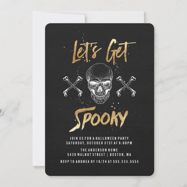Låt oss bli läskiga | Halloween-fest Invitation Inbjudningar (Framsida)
