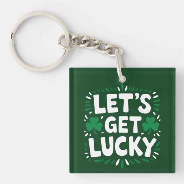 Låt oss bli lyckliga Shamrock Rolig St Patrick's D (Framsidan)