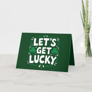 Låt oss bli lyckliga Shamrock Rolig St Patrick's D Tack Kort